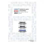 Lowrance Simrad B&G Halo20 Radar manual cover