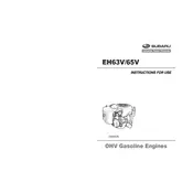 Subaru EH65V Engine manual cover