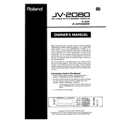 Roland JV-2080 manual cover