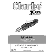 Clarke 3120524 CAT207 Air Drill manual cover