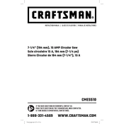 Craftsman CMES510 Saw manual cover