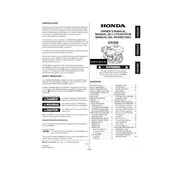 Honda GX200 2009 Engine manual cover