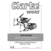 Clarke 6030005 CSW6T Spot Welder manual cover