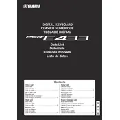 Yamaha PSR-E433 Keyboard manual cover