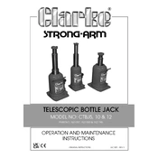 Clarke 7621037 CTBJ5 5 Tonne Telescopic Bottle Jack manual cover