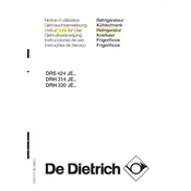 De Dietrich DRH314JE1 Refrigerator manual cover