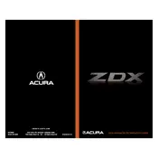 Acura ZDX 2013 SUV manual cover