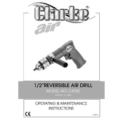 Clarke 3110460 CAT60 Reversible Air Drill manual cover