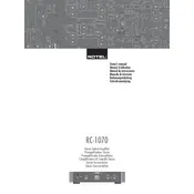 Rotel RC-1070 Amplifier manual cover