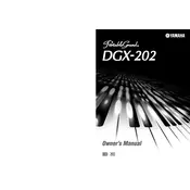 Yamaha Portable Grand DGX-202 Keyboard manual cover