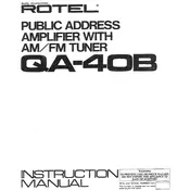 Rotel QA-40B Amplifier manual cover