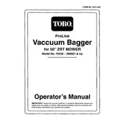 Toro ProLine 50-inch 79430 Bagger manual cover