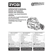 Ryobi P2807 Sprayer manual cover