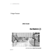 De Dietrich DRC725JE Refrigerator manual cover