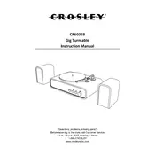 Crosley CR6035B Turntable manual cover