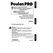 Poulan Pro PP28CD Trimmer manual cover