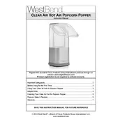 West Bend L5915 89013 Popcorn Maker manual cover