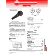 Shure PE86L Microphone manual cover