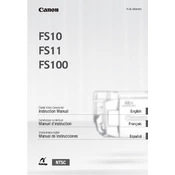 Canon FS11 manual cover