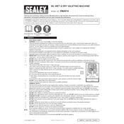 Sealey VMA914 Valet Machine manual cover