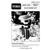 Toro Solar Sensor Light 52503 Light Kit manual cover