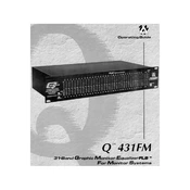 Peavey Q 431FM Equalizer manual cover