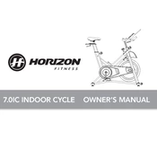 Horizon Fitness 7.0IC-02 Indoor Cycle manual cover