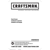 Craftsman CMEMW213 Mower manual cover