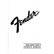 Fender Sidekick Chorus 20 Amplifier manual cover