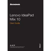 Lenovo IdeaPad Miix 10 Tablet manual cover