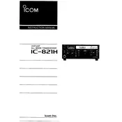 Icom IC-821H Transceiver manual cover