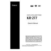 Roland KR-277 manual cover