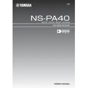 Yamaha NS-B40 Speaker manual cover