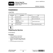 Toro Deluxe 140-2057 Seat Kit manual cover