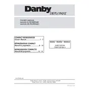 Danby DAR016B1BM-6 Refrigerator manual cover