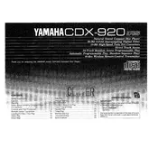 Yamaha CDX-920 Disc Player manual cover