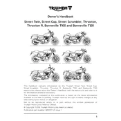 Triumph Bonneville T100 2016 Motorcycle manual cover