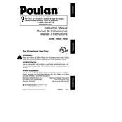 Poulan Pro 2250 Chainsaw manual cover