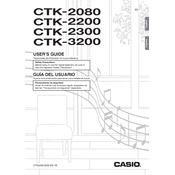 Casio CTK2080 Keyboard manual cover