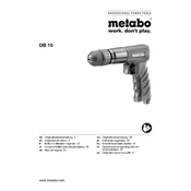 Metabo DB 10 Drill manual cover