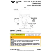 Flir Quasar 4K 31x IR PTZ CP-6408-31-I Camera manual cover