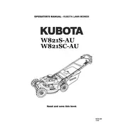 Kubota W821SC-AU Mower manual cover