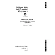 John Deere 3830 Windrower manual cover