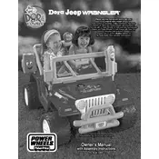 Power Wheels Mattel Jeep Wrangler Dora K4563 Toy manual cover