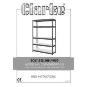 Clarke 6600524 CSR5450BP Boltless Shelving Blue manual cover