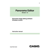 Casio Panorama Editor Ver.1.0 Software manual cover