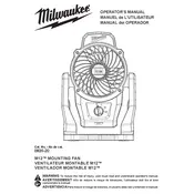 Milwaukee M12 0820-20 Fan manual cover