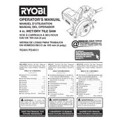 Ryobi TC401 Saw manual cover