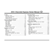 Chevrolet Express 2010 manual cover