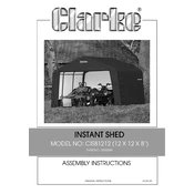 Clarke 3503584 CIS81212 Instant Shed manual cover